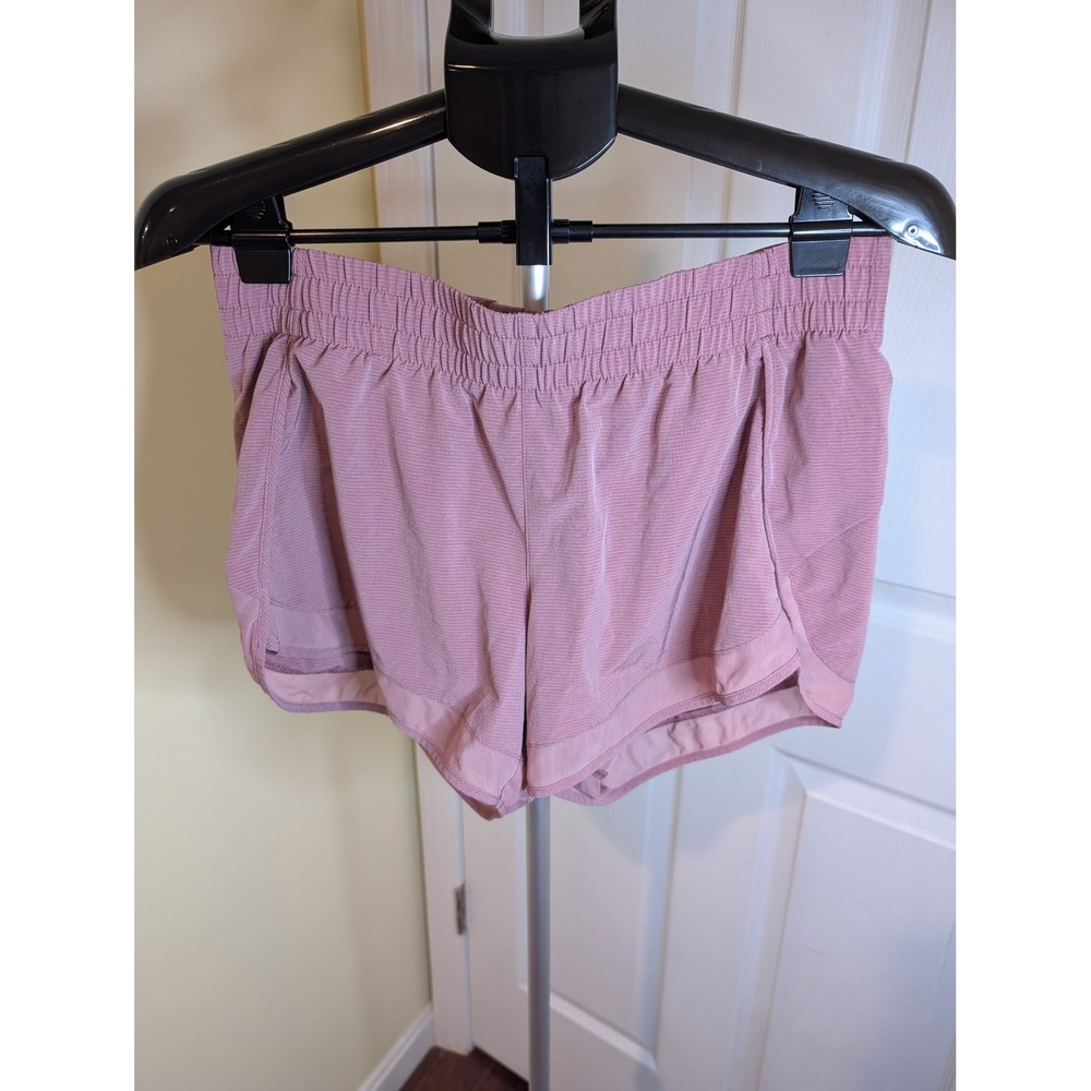 Athleta Mesh Racer Run Short Women M Antique Rose 4 Inch Inseam Pocket